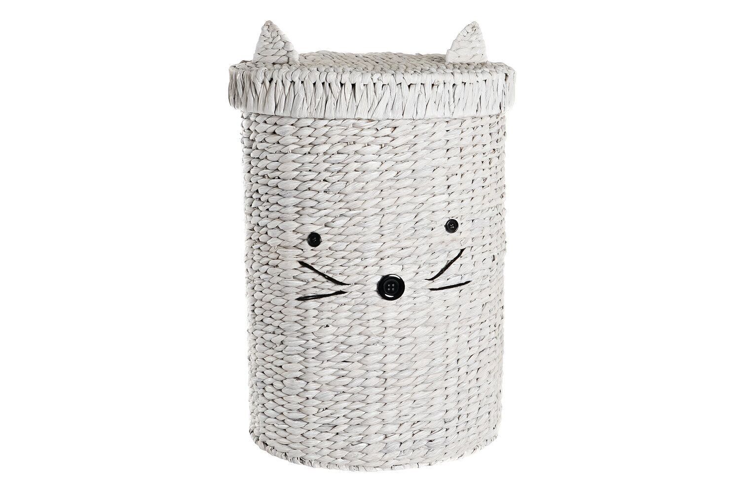 FIBER LAUNDRY BASKET 42X42X63 WHITE CAT DC194323