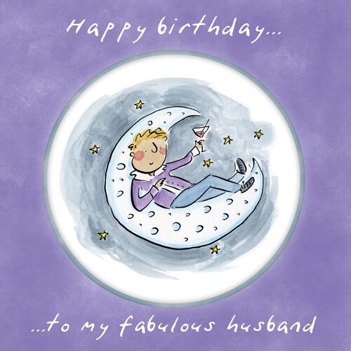 Fabulous husband birthday greetings card
