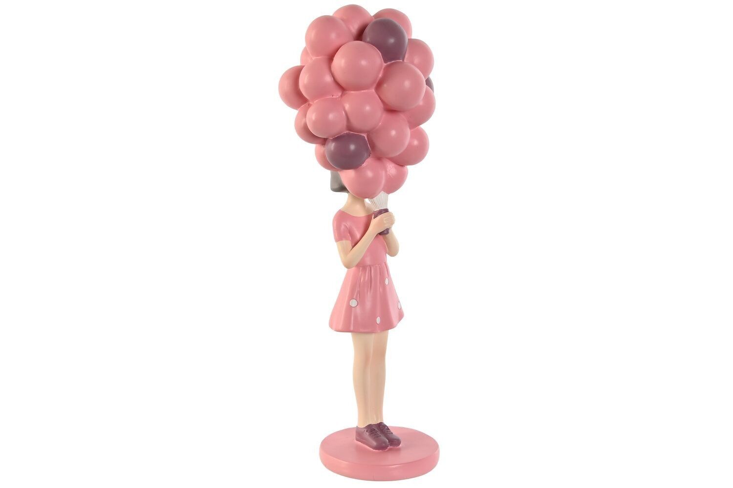 FIGURE RESIN 11X11,7X32 GIRL PINK BALLOONS FD209618