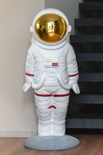 FIGURINE EN RÉSINE 52,5X60X124 ASTRONAUTE BLANC FD209629 2