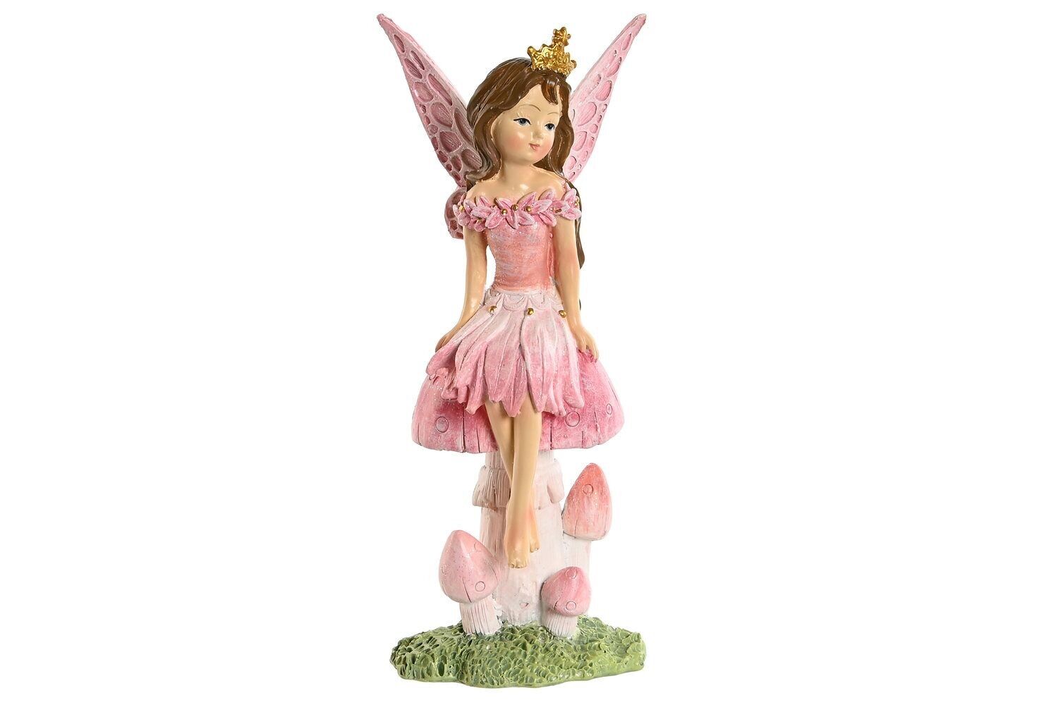 RESIN FIGURE 8X6X18.5 PINK MUSHROOM FAIRY FD210029