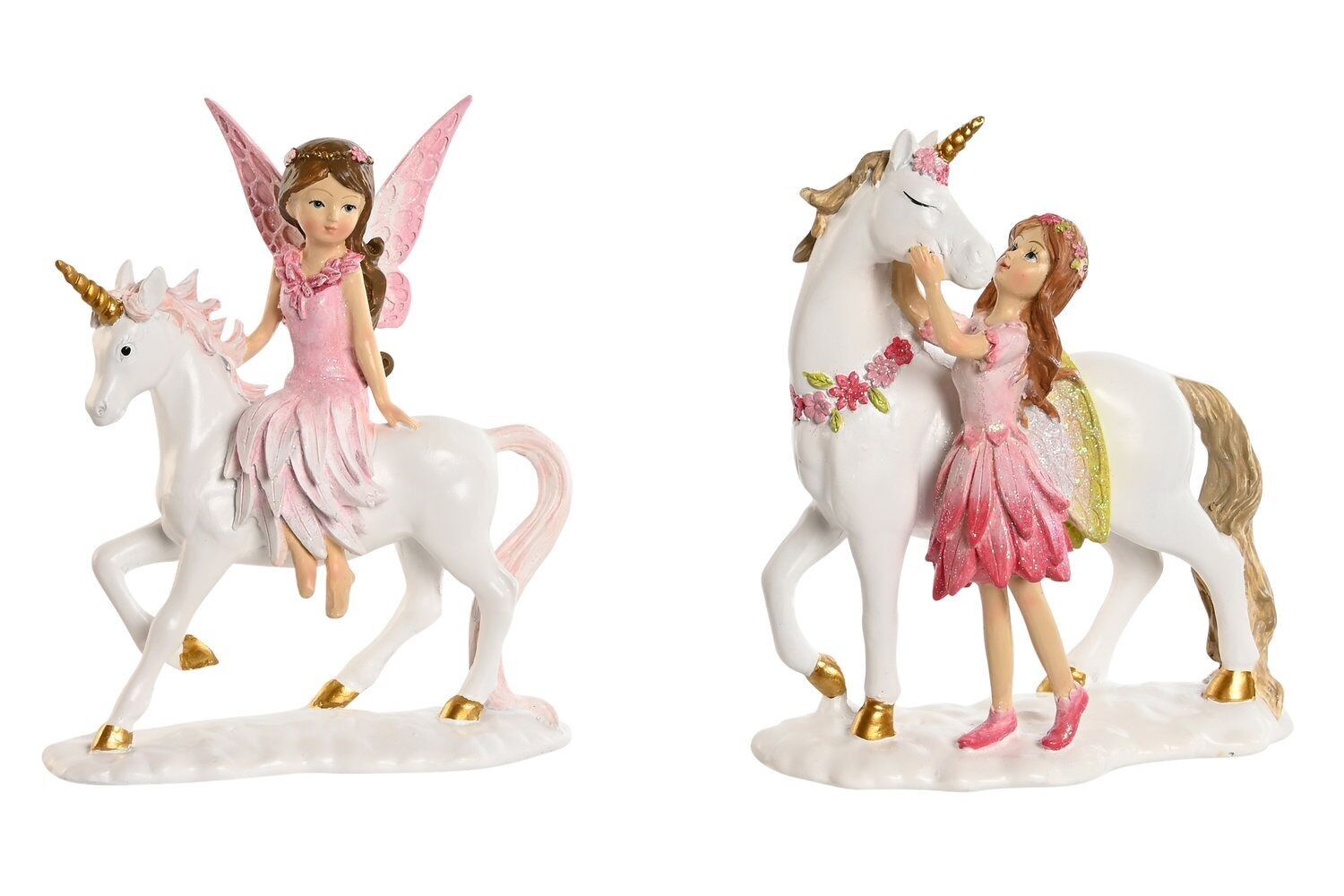 RESIN FIGURE 16X7X19 UNICORN FAIRY 2 ASSORT. FD210031