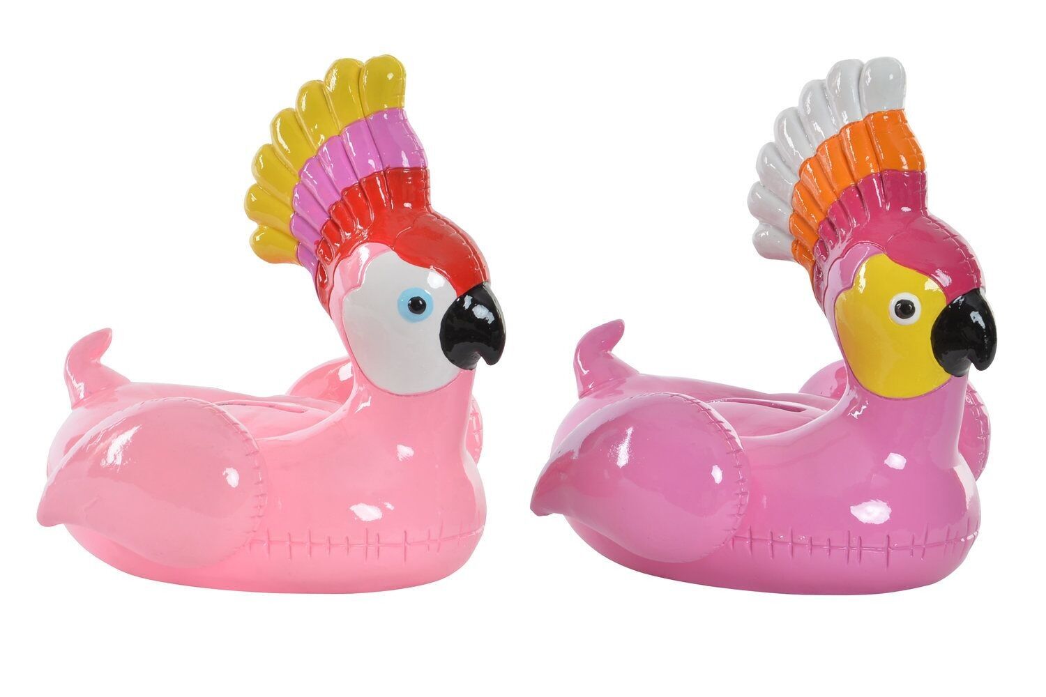 SALVADANAIO IN RESINA 17X16X17 PAPAGAYO 2 ASSORTIMENTI. HU153591