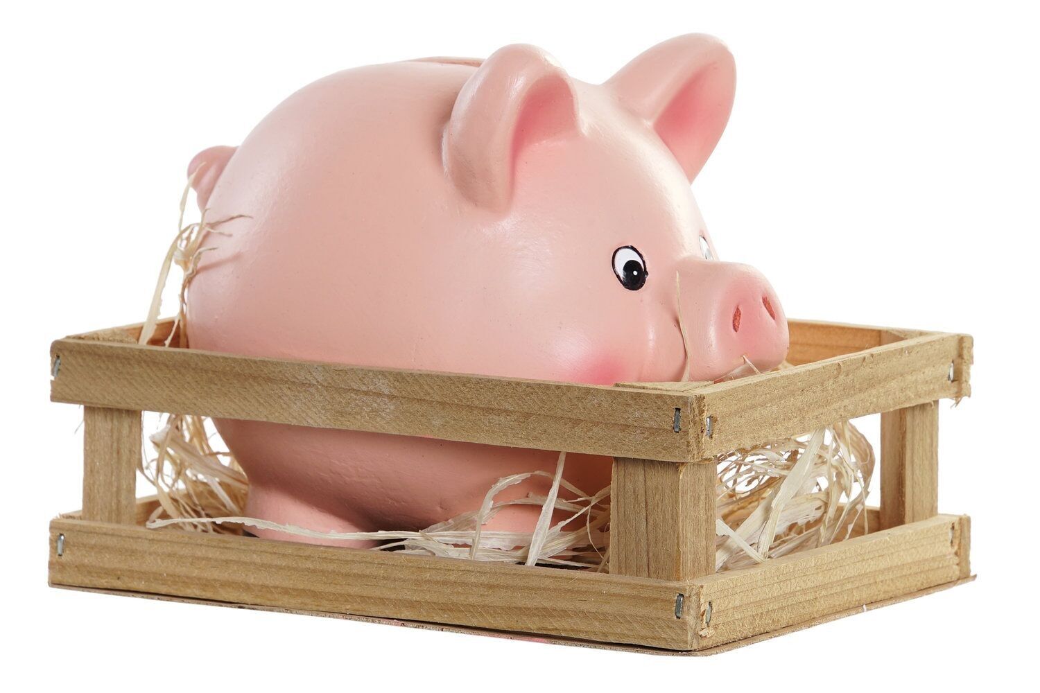 MDF STONEWARE PIGGY BOX 15X11.6X12 PINK PIG HU182927