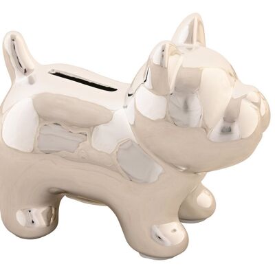 COCHON DOLOMITE 14X8X11,4 ARGENT CHIEN HU203361