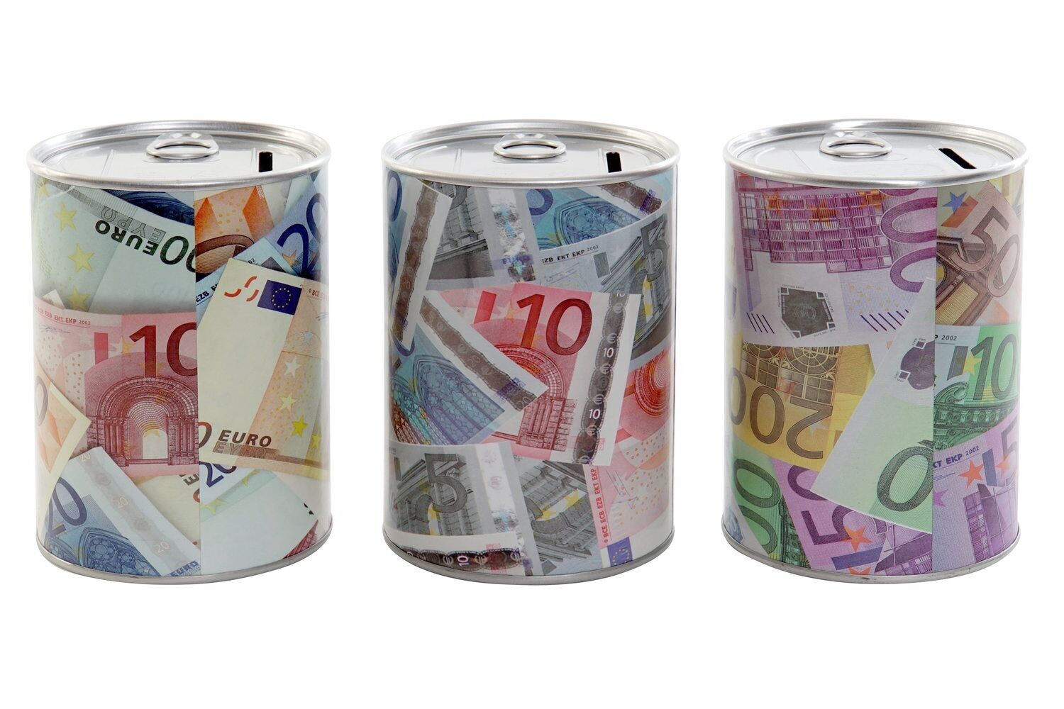 SALVADANAIO IN METALLO 9X9X12 BANCONOTE 3 ASSORTIMENTI. HU203795