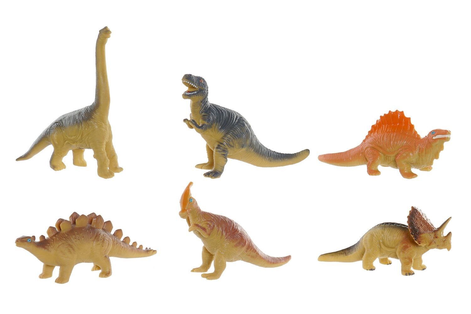 PVC TOY 12X30 SOFT DINOSAUR 6 ASSORTMENTS. JE166323