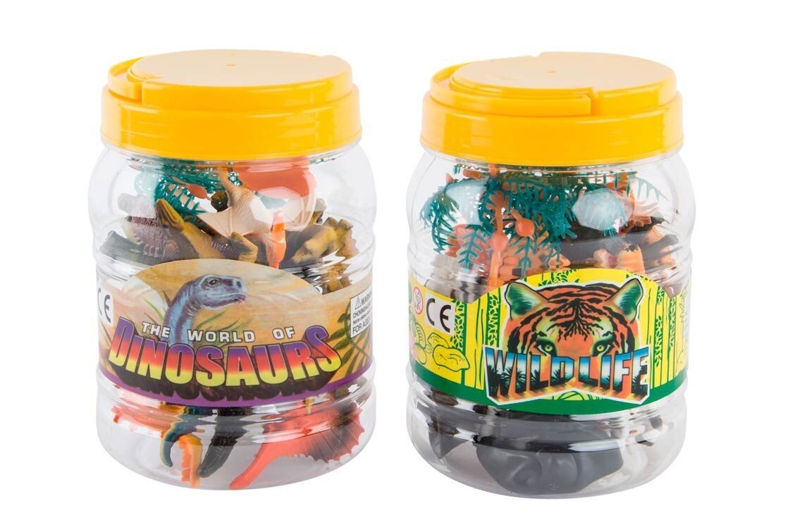 TOY SET 18 PVC 6X3 RIGID DINOSAURS 2 ASSORTMENTS. JE166330