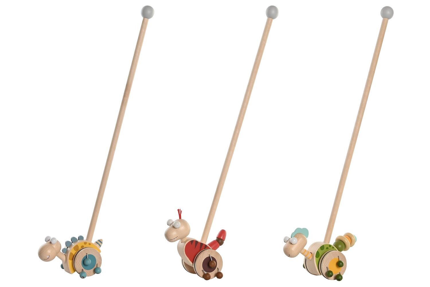 GIOCATTOLO IN LEGNO ABS 14X10X55 DINOSAURI 3 ASSORTIMENTI. JE204988