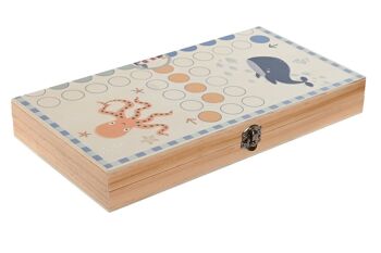 JEU DE SOCIÉTÉ 18 BOIS 26X13X3.3 PARCHIS JE210059 6