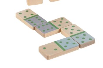 JEU DE SOCIÉTÉ EN BOIS 19X6,5X4 DOMINO MULTICOLORE JE210061 3