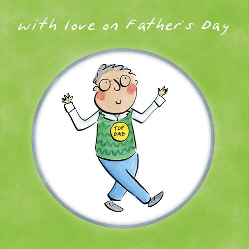 With love on Fathers Day greetings card