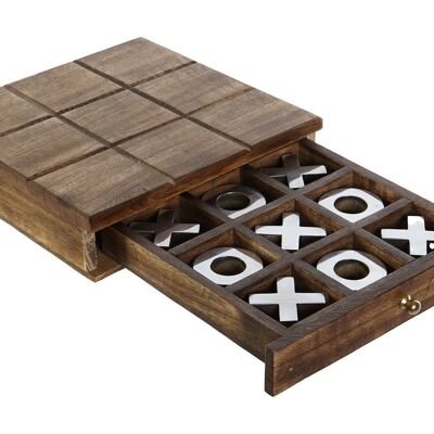 JUEGO SET 2 MANGO METAL 18X18X4 TIC TAC TOE JM209017