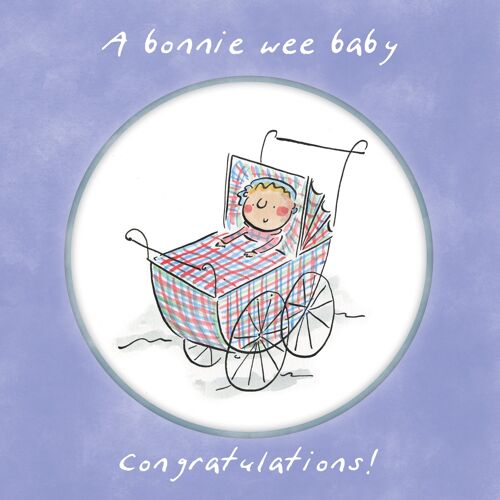Bonnie wee baby greetings card