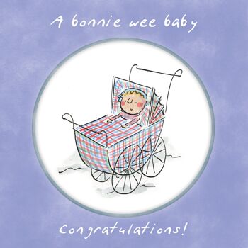Carte de voeux pour bébé Bonnie wee