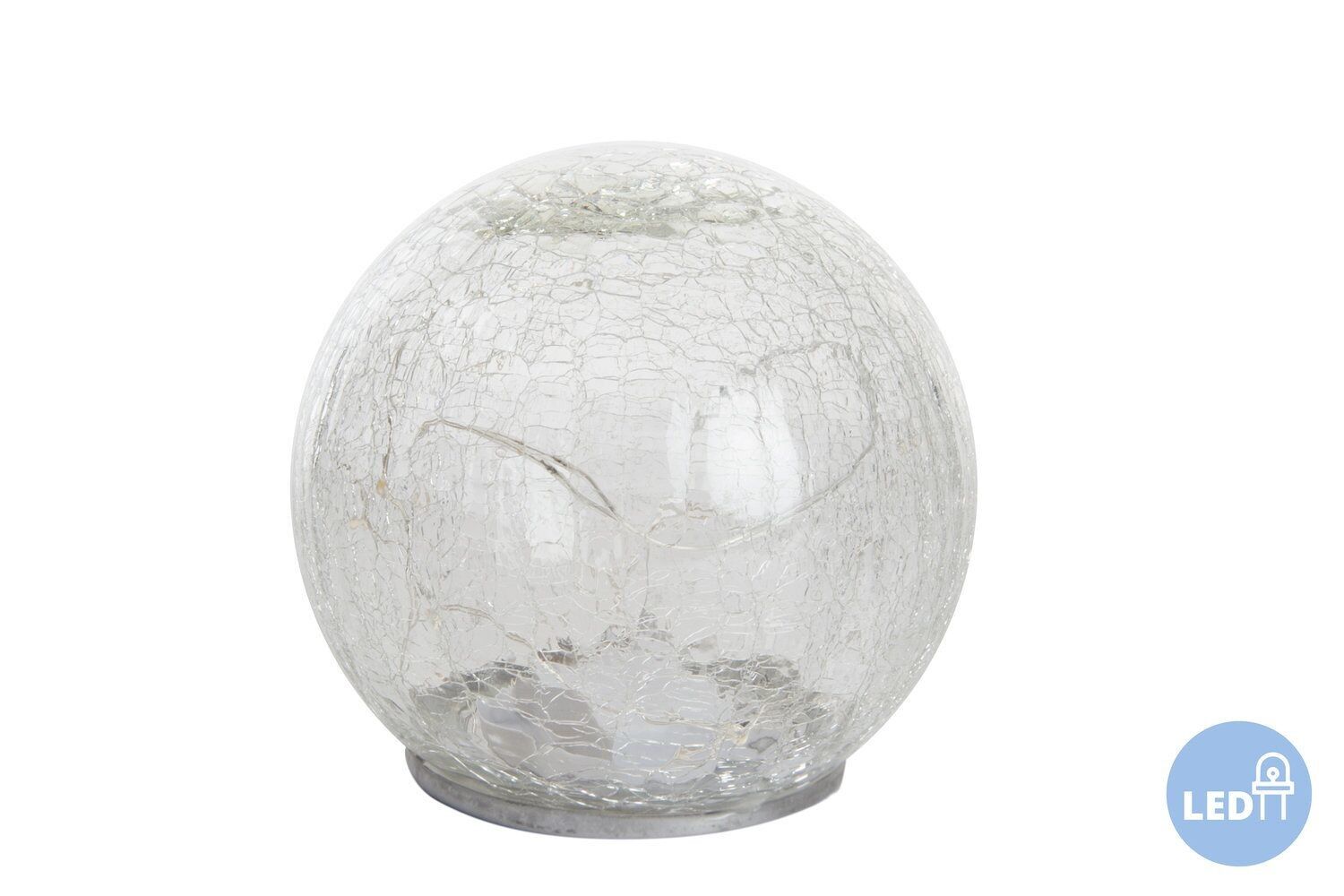 DEKORATION BELEUCHTETES GLAS LED 14X14X14 14CM LA186378