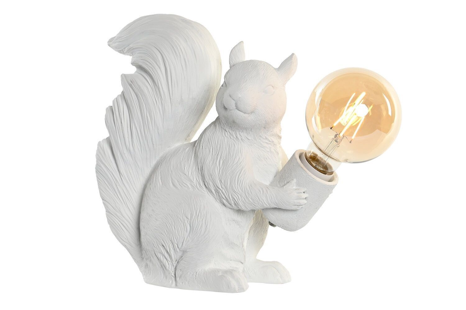 LAMPARA SOBREMESA RESINA 26X13,5X28 ARDILLA BLANCO LA203246