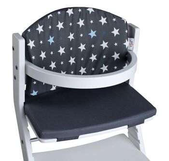 coussin tiSsi® étoiles grises pour chaise haute 1