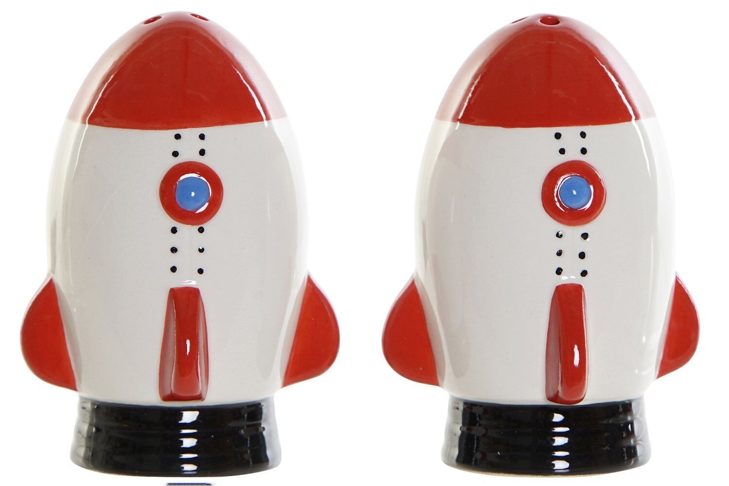 SALT POT SET 2 DOLOMITE 6,5X7X9 PEPPER POT WHITE LD177077