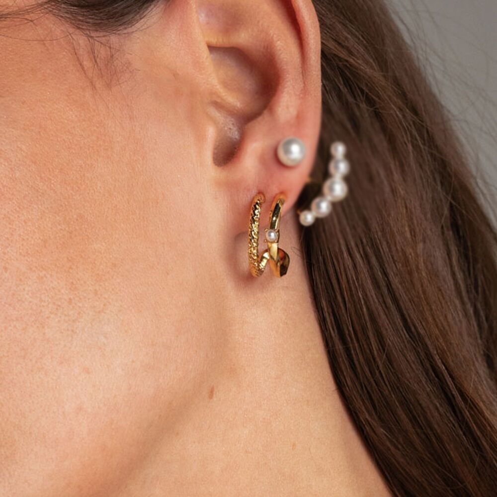 Orecchini a cerchio Caitríona - anello doppio giro