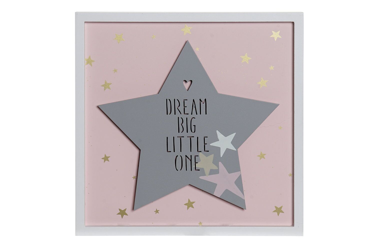 DECORAZIONE LUMINOSA MDF 30X3X30 GREY STAR LI173433