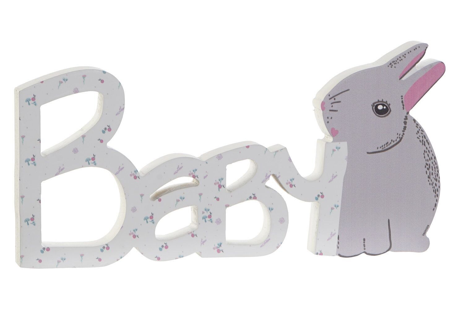 DECORATION MDF 30X2X8 MULTICOLORED RABBITS LI175957