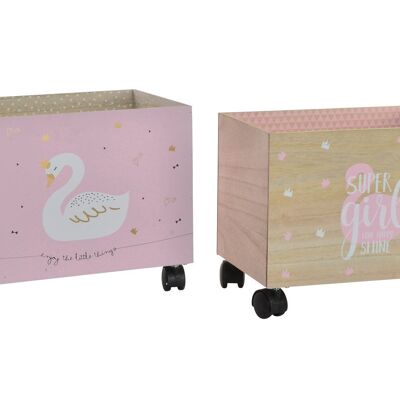 HOLZSET 2 BOX 39X26X31 PALO PINK SWAN LI191514