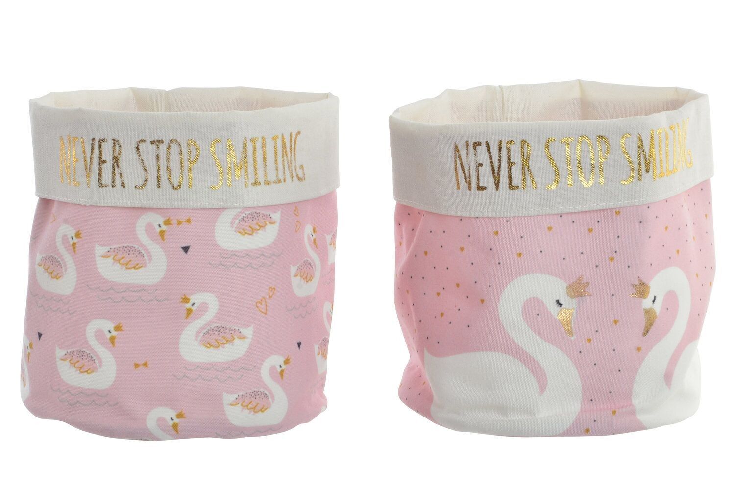 POLYESTER BASKET 15X15X16 SWAN 2 ASSORTMENTS. LI191515