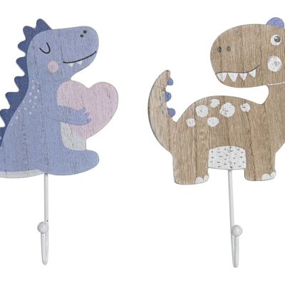 COAT HANGER MDF METAL 14X4,5X20 DINOAURIO 2 ASSORTED. LI205885