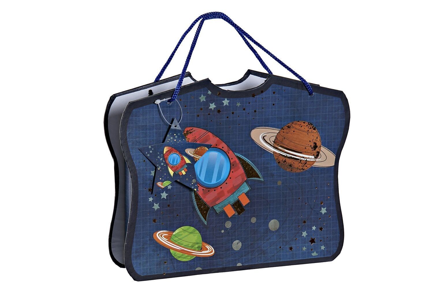 PAPER CARDBOARD DIARY 23X5X18,3 BLUE COSMOS LP172817