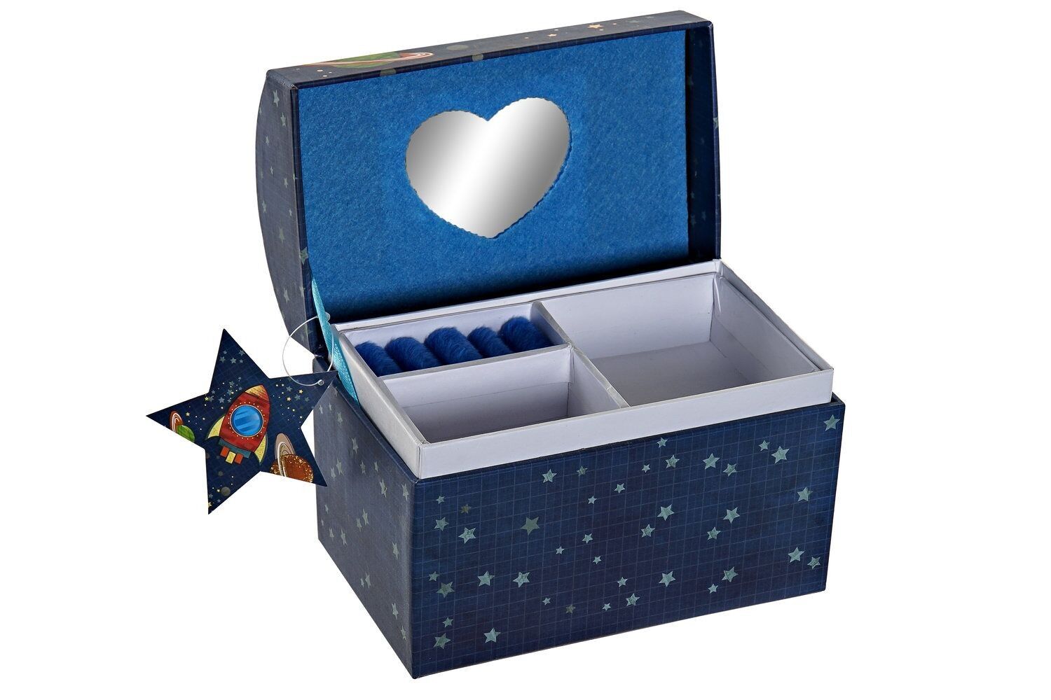 MIRROR CARDBOARD BOX 16,5X10,3X13,5 COSMOS BLUE LP172820