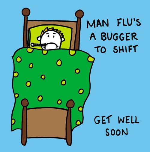 Man flu get well card