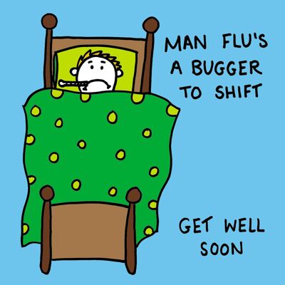 Man flu get well card