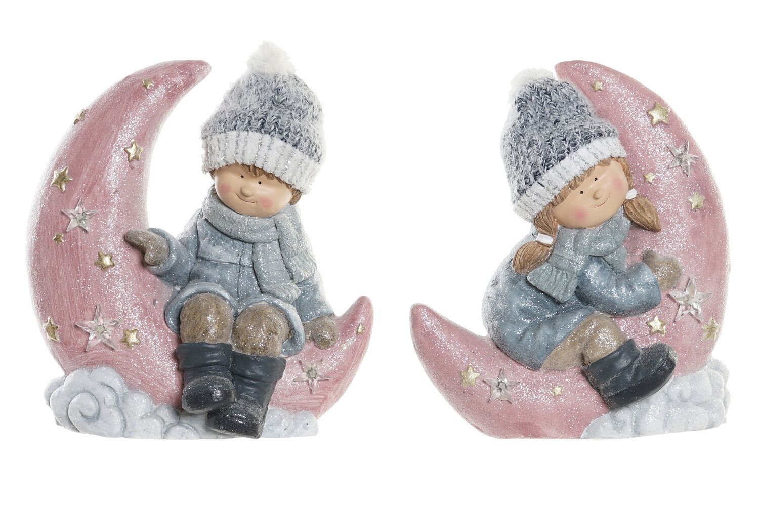 LED RESIN FIGURE 33X18X39 MOON 2 SURT. NV184051