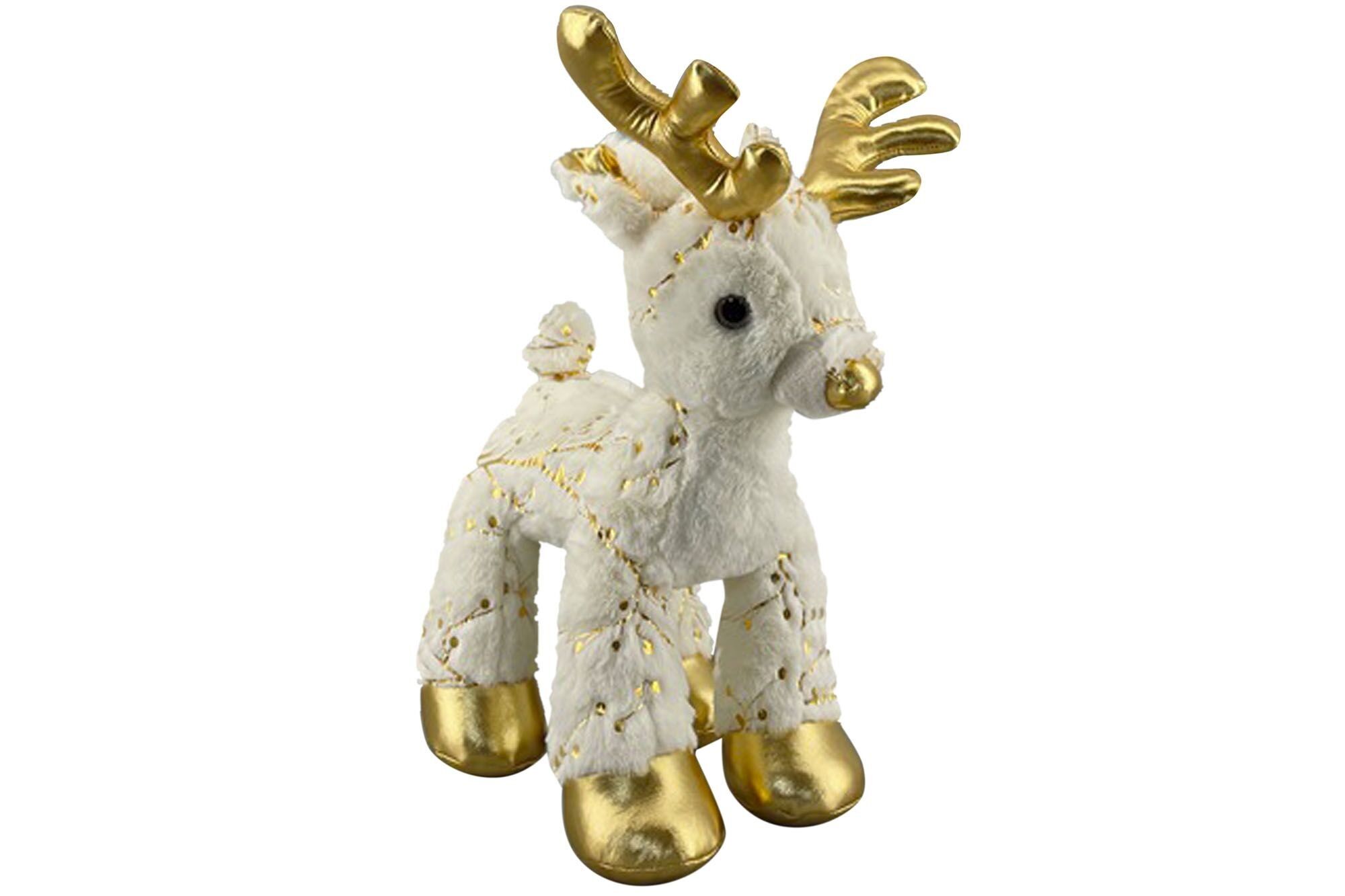 PELUCHE POLIESTERE PS 20X20X38 RENNA BIANCA NV206704