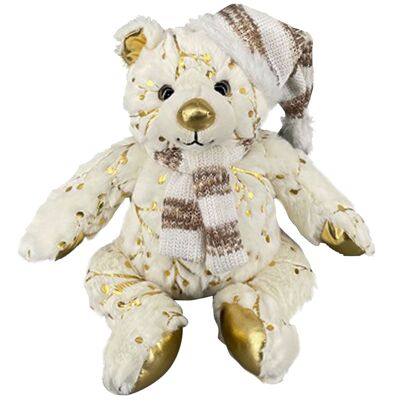 PELUCHE POLYESTER PS 10X10X23 OURS POLAIRE BLANC NV206705