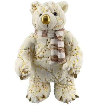 PELUCHE POLYESTER PS 25X27X47 OURS POLAIRE BLANC NV206707