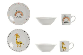 VAISSELLE SET 3 PORCELAINE 19X19X2 ENFANTS 2 ASSORTIMENTS. PC193621 1