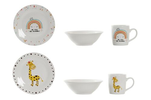 VAJILLA SET 3 PORCELANA 19X19X2 INFANTIL 2 SURT. PC193621