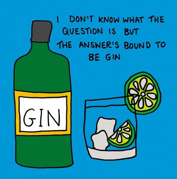 Gin est la carte de voeux de réponse
