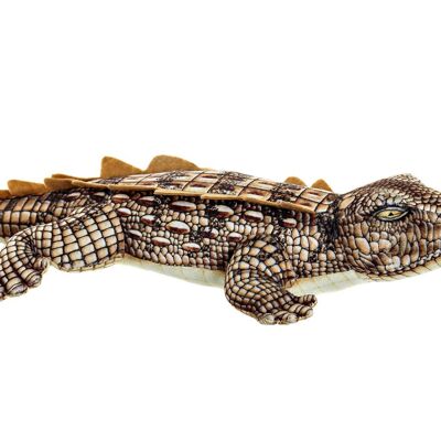 POLYESTER PLUSH 46X22X8 BROWN CROCODILE PE172540