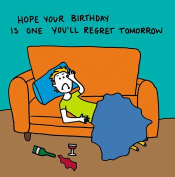 Carte de voeux de regrets d'anniversaire