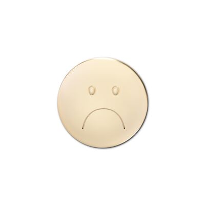 Golden Pin "Sad Face"