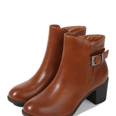 CAMEL heeled ankle boots - Ref 950-16 - PACK 1