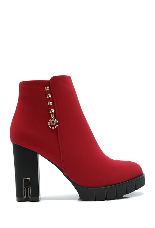 Bottines à talon ROUGE - Ref 0806007 - PACK 2