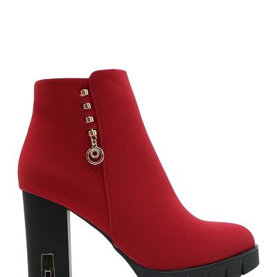 Bottines à talon ROUGE - Ref 0806007 - PACK 2