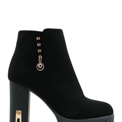 BLACK heeled ankle boots - Ref 0806007 - PACK 3
