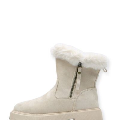 Ankle boots with fur-lined notched sole BEIGE - Ref 0917-21 - PACK