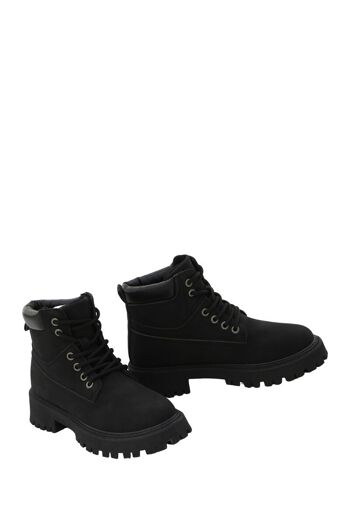 Bottines à lacet NOIR - Ref 11051-9 - PACK 1