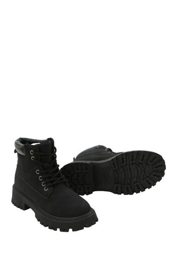 Bottines à lacet NOIR - Ref 11051-9 - PACK 3